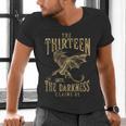 Retro Vintage The Thirteen Until The Darkness Claims Us Book Men's V-Neck T-Shirt Retro Vintage The Thirteen Until The Darkness Claims Us Book Men's V-Neck T-Shirt
