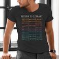 Return To Library Card Book Due Date Bookish Reading Men's V-Neck T-Shirt