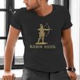 Robin Hood The Archer Book Cover Illustration In Gold Men's V-Neck T-Shirt Robin Hood The Archer Book Cover Illustration In Gold Men's V-Neck T-Shirt
