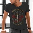 Romantasy Book Club Coffee Sword Roses Men's V-Neck T-Shirt