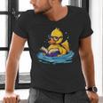 Rubber Duck Reading Book Swim Rubber Duckling Rubber Duckie Men's V-Neck T-Shirt Rubber Duck Reading Book Swim Rubber Duckling Rubber Duckie Men's V-Neck T-Shirt