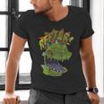 Rugrats Reptar Distressed Comic Book Style Cartoon Men's V-Neck T-Shirt