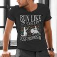 Run Like Mr Collins Just Proposed Vintage Book Quote Men's V-Neck T-Shirt Run Like Mr Collins Just Proposed Vintage Book Quote Men's V-Neck T-Shirt