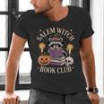 Salem Witch Book Club Bookish Halloween Raccoon Witchcraft Men's V-Neck T-Shirt