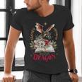 Santa's Favorite Book Dragon Christmas Magic Men's V-Neck T-Shirt Santa's Favorite Book Dragon Christmas Magic Men's V-Neck T-Shirt