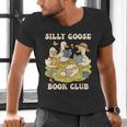 Silly-Goose Book Club Goose And Book Lovers Men's V-Neck T-Shirt