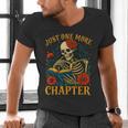 Skeleton Read Book Just One More Chapter Floral Book Lover Men's V-Neck T-Shirt Skeleton Read Book Just One More Chapter Floral Book Lover Men's V-Neck T-Shirt