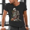 Skeleton Reading Book Halloween Bookworm Bibliophile Reader Men's V-Neck T-Shirt Skeleton Reading Book Halloween Bookworm Bibliophile Reader Men's V-Neck T-Shirt