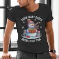 Snowman Reading Snow Many Books Snow Little Time Winter Men's V-Neck T-Shirt
