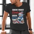 Snowman Winter Snow So Many Books Christmas Snow Little Time Men's V-Neck T-Shirt Snowman Winter Snow So Many Books Christmas Snow Little Time Men's V-Neck T-Shirt