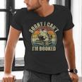 Sorry I Can't I'm Booked Reading For Cat Lover For Men Women Men's V-Neck T-Shirt
