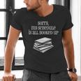 Sorry I'm All Booked Up Book Lover Librarian And Teacher Men's V-Neck T-Shirt
