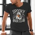 Spooky Book Club Cute Ghost Reading Book Halloween Costume Men's V-Neck T-Shirt