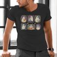 Spooky Teacher Halloween Ghost Reading Book Trick Or Treat Men's V-Neck T-Shirt Spooky Teacher Halloween Ghost Reading Book Trick Or Treat Men's V-Neck T-Shirt