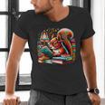 Squirrel Reading a Book Lover Bookworm Men's V-Neck T-Shirt