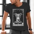 Tarot Card Vintage Whippet Dog Book Lover The Reader Men's V-Neck T-Shirt
