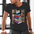 Teacher Librarian Kawaii Penguin Book Lover Penguin Men's V-Neck T-Shirt