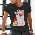 Teacher Pig Cute Farm Animal Book Lover School Student For Men Women Kids Men's V-Neck T-Shirt Teacher Pig Cute Farm Animal Book Lover School Student For Men Women Kids Men's V-Neck T-Shirt