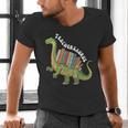 Teachersaurus Dinosaur Teachers Dino Reading Book Librarian Men's V-Neck T-Shirt