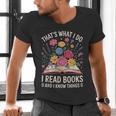 That’s What I Do I Read Books And I Know Things Floral Book Men's V-Neck T-Shirt That’s What I Do I Read Books And I Know Things Floral Book Men's V-Neck T-Shirt