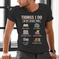 Things I Do In My Spare Time Book Reader Book Reading Lover Men's V-Neck T-Shirt