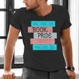 Threadless Grey Sky Chai Trans Book Pride Graphic Men's V-Neck T-Shirt