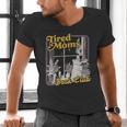 Tired Moms Book Club Reading Books Lovers Mom For Mothers Men's V-Neck T-Shirt