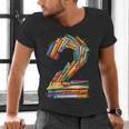 Toddler 2nd Birthday Books Themed 2 Year Old Boys Kids Girls Men's V-Neck T-Shirt