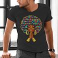 History Month Afro Women Book Lover Librarian Teacher Men's V-Neck T-Shirt