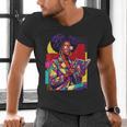 History Woman Reading Book Geometric Girl Educated Men's V-Neck T-Shirt