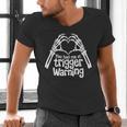 You Had Me At Trigger Warning Skeleton Book Reading Lover Men's V-Neck T-Shirt You Had Me At Trigger Warning Skeleton Book Reading Lover Men's V-Neck T-Shirt