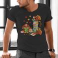 Turkey Reading Books Fall Librarian Book Lover Teacher Kids Men's V-Neck T-Shirt Turkey Reading Books Fall Librarian Book Lover Teacher Kids Men's V-Neck T-Shirt