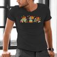 Turkey Reading Books Fall Thanksgiving Teacher Book Lovers Men's V-Neck T-Shirt Turkey Reading Books Fall Thanksgiving Teacher Book Lovers Men's V-Neck T-Shirt