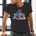 Turtle Wearing Sunglasses Reading A Book On The Beach Summer Men's V-Neck T-Shirt