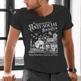 Unapologetically Antisocial Book Club Meets Weekly Retro Men's V-Neck T-Shirt