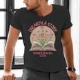 Unearth a Story 2026 Summer Reading Program Flowers Book Men's V-Neck T-Shirt Unearth a Story 2026 Summer Reading Program Flowers Book Men's V-Neck T-Shirt