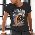 Unearth A Story Rainbow Treasure Book Men's V-Neck T-Shirt Unearth A Story Rainbow Treasure Book Men's V-Neck T-Shirt