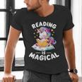 Unicorn Teacher Reading Is Magical Book Men's V-Neck T-Shirt