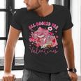 Valentine All Booked Book Coffee Coquette Bow Girl Women Men's V-Neck T-Shirt Valentine All Booked Book Coffee Coquette Bow Girl Women Men's V-Neck T-Shirt