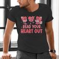 Valentine Day Book Read Your Heart Out Lovers Teacher Kids Men's V-Neck T-Shirt Valentine Day Book Read Your Heart Out Lovers Teacher Kids Men's V-Neck T-Shirt