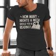 Vintage How Many Nights Reading 67 Meme Book Lover Teacher Men's V-Neck T-Shirt