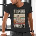 Walrus Lover Introvert Walrus Men's V-Neck T-Shirt Walrus Lover Introvert Walrus Men's V-Neck T-Shirt