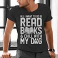 All I Want To Do Is Read Books Reading Dog Lovers Men's V-Neck T-Shirt All I Want To Do Is Read Books Reading Dog Lovers Men's V-Neck T-Shirt
