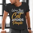 Wears Loves Cats Avoids People I Introvert Men's V-Neck T-Shirt