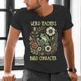 Weird Teachers Build Character Frog Reading Book Librarian Men's V-Neck T-Shirt Weird Teachers Build Character Frog Reading Book Librarian Men's V-Neck T-Shirt