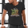 Wild About Reading Books Lovers Novelty Bookworm Library Day Men's V-Neck T-Shirt Wild About Reading Books Lovers Novelty Bookworm Library Day Men's V-Neck T-Shirt