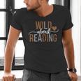 Wild About Reading Books Reader Lover Librarian Bookworm Men's V-Neck T-Shirt Wild About Reading Books Reader Lover Librarian Bookworm Men's V-Neck T-Shirt