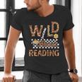 Wild About Reading Teacher Reading Books Back To School Men's V-Neck T-Shirt