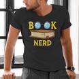 Women's Adorable Book Nerd Typography Minimalist Library Lover Men's V-Neck T-Shirt