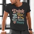Women's Drink Tea Read Books Nerd Book Reader Book Reading Lover Men's V-Neck T-Shirt Women's Drink Tea Read Books Nerd Book Reader Book Reading Lover Men's V-Neck T-Shirt